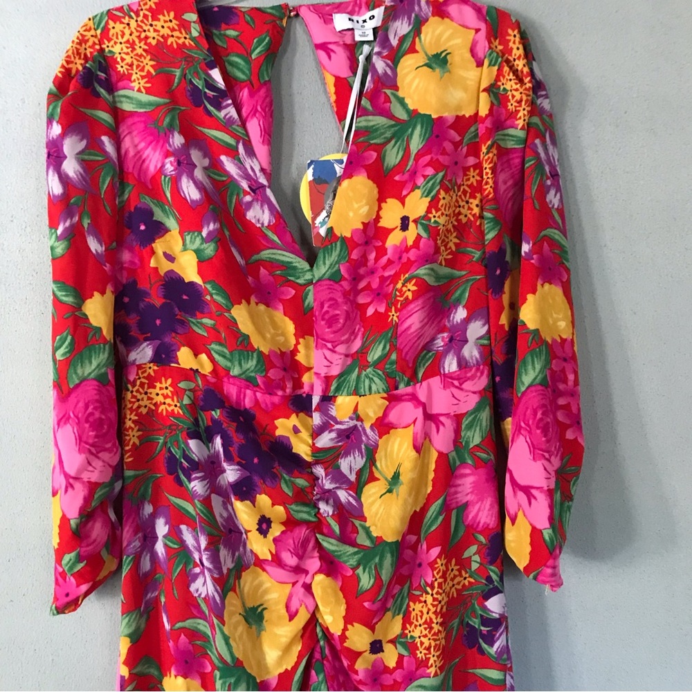 Rixo For Target Floral Open Back Cascade Ruffle Dress - Picture 6 of 14